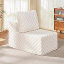 Single Sofa 1 Seat Couch with Deep Seat Memory Foam Cloud Chair with Pillows Large Sofa with L Shape for Living Room Bedroom (Plush White, Single) by CozyNest Decor