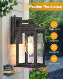 VIANIS Bronze Dusk to Dawn Outdoor Lighting, 2 Pack Outdoor Lights for House, Waterproof Porch Lights, Exterior Lighting Fixtures with Tempered Glass, for House,Garden, Garage,Hardwired, Non-Solar by GreenHaven Gardens