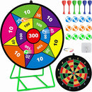 Large Dart Board for Kids, Kids Double-Sided Dart Board with Sticky Balls and Darts, Indoor/Outdoor Sport Fun Party Play Game Toys, Gifts for 3 4 5 6 7 8 9 10 11 12 Year Old Boys Girls by TinyTreasures Baby Boutique