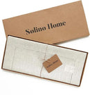 Solino Home Linen Light Natural Table Runner 60 Inches - Classic Hemstitch, 100% Pure Linen Coffee Table Runner 14 x 60 Inch Ideal for Dresser Tables - Fall, Autumn, Halloween, Thanksgiving by CozyNest Decor