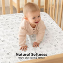 KeaBabies 2-Pack Muslin Crib Sheets for Boys, Girls - 100% Organic Cotton Fitted Baby Crib Mattress Sheet, Soft Breathable Standard Toddler Bed Cover Bedding Set, Neutral, Durable 52x28 (Woodland) by TinyTreasures Baby Boutique