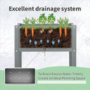 Raised Garden Bed with Drainage Hole Waterproof HDPE Elevated Planter Box with Legs Stable and Durable to Plant Herb Vegetable Flower,Patio,Balcony Outdoors/Indoors Gray by GreenHaven Gardens