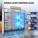 Commercial Beverage Refrigerator, 75" W 60 Cu. Ft. Commercial Drink Fridge, Display Refrigerator with 3 Glass Door, Commercial Display Fridge with 12 Adjustable Shelves, for Shop, Restaurant, Bar by CozyNest Decor