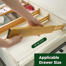 Utoplike Small Bamboo Kitchen Drawer Dividers(Fits 15"-17.7" Drawer Inner Size), 4 PCS Adjustable Drawer Organizers for Socks, Spring Loaded, Works in Drawer for Bedroom, Dresser by CozyNest Decor