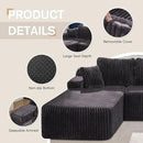 Hobestluk Modular Sectional Sofa Couches 108" L-Shape Couch 3 Seat Modular Sofa Memory Foam Sectional Couches for Living Room, Boneless Couch with Oversized Chaise (Grey, Left Facing) by CozyNest Decor