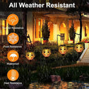 Peacock Hot Air Balloon Hanging Solar Lantern Lights, Flickering Flame Solar LED Candle Lights Outdoor Garden Decorative Metal & Glass Waterproof Lanterns for Yard Patio Farmhouse Decoration by GreenHaven Gardens