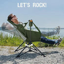 Portal Hammock Camping Chair, Portable Outdoor Swinging Chairs, Rocking Chair for Adults with Adjustable Back and Height for Lawn, Backyard, Patio, Supports 400 lbs, Breathable Mesh High Back, Green by GreenHaven Gardens