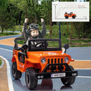 Ride on Truck Car, 12V Electric Ride on Car with Remote Control, MP3, LED Lights, Suspension System, Double Doors, Safety Belt, Ride-on Toy for Kids Aged 3-8 Years by TinyTreasures Baby Boutique