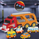 Veslier Toddler Toys Car for Boys Girls Age 1-3 3-5, 5 in 1 Carrier Transport City Vehicles Toys,Kids Toy Cars for Toddlers 1-3, Christmas Birthday Gift for Toddlers 3+. by TinyTreasures Baby Boutique