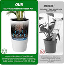 22" Tall Round Planter Set of 2, Self Watering Pots for Indoor Plants, Large Flower Pot Outdoor with Built-in Drainage and a Water Level Monitor, for Patio, Porch, Living Room, or Home Office, White by CozyNest Decor