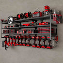 48" Large Power Tools Organizer Wall Mount,12 Drill Holder for Garage, Workshop Heavy Duty Storage Rack by GreenHaven Gardens