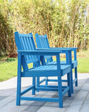 Patio Dining Chair Set of 2, HDPE Outdoor Dining Chair, Ergonomic HDPE Dining Chairs with Deep Seating, All Weather Outdoor Chairs Furniture for Backyard, Deck, Garden, Poolside, Sky Blue by CozyNest Decor