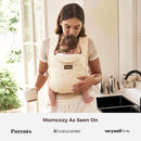 Momcozy Newborn Carrier WeeSnug - Lightweight and Cozy Comfort for 7-25 lbs, Ergonomic Cross-Back Support, Jacquard Weave, Hands-Free Baby Carrier with Lumbar Support, Geometry by TinyTreasures Baby Boutique