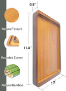 Bamboo Serving Tray – Two Sizes for Breakfast, Tea, Coffee & Snacks – Eco-Friendly Wooden Tray for Bed, Kitchen, Coffee Table, or Decorative Use by CozyNest Decor