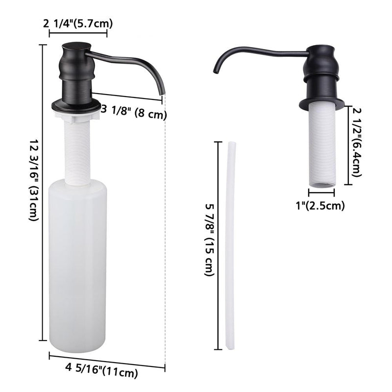 Aquaterior Soap Dispenser Built In Liquid Lotion Pump 13.5oz