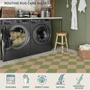 Lahome Checkered Green Runner Rug, 2x8 Carpet Runners for Hallway 8ft Non Slip Entryway Rug, Farmhouse Checkerboard Non Shedding Kitchen Mats for Floor Laundry Corridor by CozyNest Decor