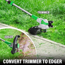 SOYUS Weed Wacker 12 Inch String Trimmer Cordless 20v Electric Weed Wacker, 2 Pcs 2.0Ah Battery Powered Weed Trimmer/Edger, Lightweight Grass Trimmer with 8 Pcs Replacement Spool Trimmer Lines by GreenHaven Gardens