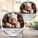 Personalized Newborn Photo Christmas Ornament 2025 - Baby’s First Holiday Keepsake - New Baby Custom Ornament - Gift for New Parents Mom Dad - Christmas, Birthday Gift for Boys, Girls by TinyTreasures Baby Boutique