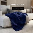 Mon Chateau Luxury Ultimate Plush Faux Fur Throw with 6cm Foldover for Couch, Sofa, or Bed - Plush Ultra Soft Blanket for Sleeping or Home Décor, 60" x 70"(Navy) by CozyNest Decor