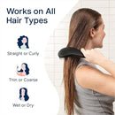 Crave Naturals Biggie Glide Thru Hair Brush - Detangler Brush for Curly, Straight, Wet or Dry Hair - Gentle Detangling Brushes for Adults, Kids, Toddlers - Hair Accessories for Women, 8.4x3.4 - Black by TinyTreasures Baby Boutique