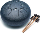 Steel Tongue Drum Percussion, 6 Inch 8 Notes Musical Instruments, Music Gifts for Family Friends (Navy) by TinyTreasures Baby Boutique