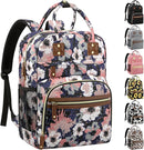 Diaper Bag Backpack Tote for Women Large Capacity, Multifunctional Waterproof Baby Bag with Insulated Pockets For Baby Girl Boy Mama, Maternity Bag Floral Painting by TinyTreasures Baby Boutique