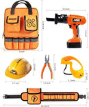 36Pcs Kids Tool Set, Toddler Tool Construction Toys with Belt & Electronic Drill for Boys Girls 3-5, Sturdy Tool Bag Suitable for Outdoor Use by TinyTreasures Baby Boutique