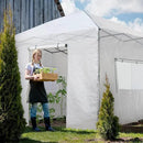 EAGLE PEAK 10x10 Portable Walk-in Greenhouse, Pop-up Indoor Outdoor Garden Green House, Zippered Doors and Windows, PE Cover, White by GreenHaven Gardens