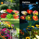 Solar Lights Outdoor,4 Packs Solar Garden Flower Lights with Anthurium Plant Lights,Garden Birthday Gifts for Women,Waterproof Solar Stakes Lights for Outside Yard Patio Lawn Decoration by GreenHaven Gardens