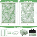 Pauwer Waterproof Outdoor Rug 8x10, Reversible Plastic Straw Patio Camping Rug, Indoor Outdoor RV Mat Carpet for Deck, Camper, Porch, Balcony, Backyard, Picnic, Leaf Green by GreenHaven Gardens