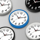 Wall Clock Small Analog 8 Inch Silent Non Ticking Battery Operated Modern Simple Decorative for Kitchen Office Bedroom Bathroom Living Room(Blue) by CozyNest Decor