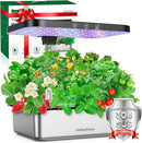Hydroponics Growing System Indoor Garden - Herb Garden with Grow Light, 15 Pods Stainless Steel Indoor Garden Kit, Auto Timer, Gardening Gift for All Ages by GreenHaven Gardens