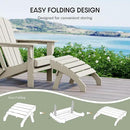 WestinTrends Dylan Outdoor Patio HDPE Adirondack Ottoman Footrest, Sand by CozyNest Decor