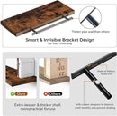 Fun Memories Floating Shelves - 2 Pack 12 Inch Rustic Wooden Wall Shelves - Extra Deeper & Thicker Wall Mounted Storage Shelf for Living Room, Kitchen, Farmhouse - 36" W x 12" D x 1.8" H - Brown by CozyNest Decor