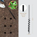 32" x 2" Extended Length Auger Drill Bit for Planting Bulb & Bedding Plant Auger, Garden Plant Auger, No Need to Squat Post Hole Digger for 3/8" Hex Drive Drill, Earth Auger Bulb Planter Tool by GreenHaven Gardens