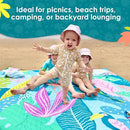 Jumbo Picnic Rug, Premium Large Picnic Mat, 6'7" x 6'7", Outdoor Waterproof Picnic Blanket Beach Mat, Foldable & Waterproof, Picnic Blankets Ideal for Beach & Park, Outdoor Blanket by TinyTreasures Baby Boutique