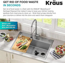 KRAUS WasteGuard 1 HP Ultra-Quiet Garbage Disposal with Quick Connect, Kitchen Sink Drain Cover, Power Cord and Flange Included, KWD100-100MBL by CozyNest Decor