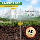 Landscape Staples 12 Inch 60 Pack, Garden Stakes Galvanized Garden Staples 11 Gauge, Plant Cover Stakes for Lawn Weed Barrier by CozyNest Decor