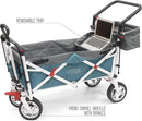 Creative Outdoor Wagon for Kids Push Pull Collapsible Stroller Folding Cart | Silver Series | Beach Park Garden & Tailgate | Teal by GreenHaven Gardens