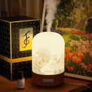 Essential Oil Diffuser with Vanilla Aromatherapy Essential Oils, 6 in 1 Ultrasonic 100ML Aromatherapy Scent Humidifier Vaporizer with Dense fine Mist, Timer, Auto-Off (Spring-Vanilla Oil) by TinyTreasures Baby Boutique