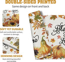 Fall Cross Pumpkin Placemats Set of 4 Autumn Thanksgiving Harvest Sunflower Maple Leaf Orange Linen Table Mats Seasonal Farmhouse Decorative Place Mat for Party Kitchen Dining Decor by CozyNest Decor