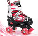 Adjustable Quad Skates for Kids, Teens, and Adults – Light-Up Wheels – Comfortable Fit, Secure Closure, Indoor and Outdoor Roller Skates for Boys and Girls by TinyTreasures Baby Boutique