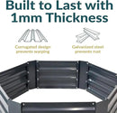 Sunnydaze 11.75" H Raised Metal Garden Bed - Galvanized Raised Garden Bed Outdoor for Vegetables and Flowers - Dark Gray - Hexagon by GreenHaven Gardens
