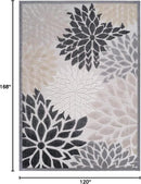 Beverly Rug Outdoor Rug 10x14 Large Modern Floral Tropical Area Rugs for Indoor and Outdoor Patio Easy to Clean Non Shedding Living Room Porch Garden Washable Outside Carpet (10 x 14 Beige) by CozyNest Decor