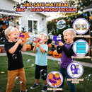 Halloween Bubble Machine Gun for Kids: 2 Pack Automatic Bubble Maker Blaster Toys with LED Lights, 10 Refill Solutions, Pumpkin & Ghost Bubble Blower for Halloween, Party Favor, Toddlers 3-8 Gifts by TinyTreasures Baby Boutique