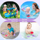 Small Soft Bath Toys for Toddlers 1-3 - Super Easy to Clean Water Table Toys Baby Tub Swimming Pool Toy Fun Tactile Training Newborn Gifts, 3Packs (Pink) by TinyTreasures Baby Boutique
