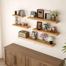 BGMG Wood Floating Shelves 48 inch Set of 2, Rustic Wooden Wall Mount Shelves for Living Room Bedroom Kitchen Farmhouse-48x6.7x1.25 inch- Gold Oak by CozyNest Decor