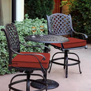 LVTXIII Patio Chair Cushions 19"x19"x3", Water-Repellent Outdoor Seat Cushions for Patio Furniture, Square Chair Pads with Ties for Home Garden Decoration, Set of 2, Brick Red by GreenHaven Gardens