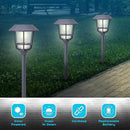 Solar LED Path Lights 4 Pack – 12 Lumens, Warm White, Weathered Zinc, Stainless Steel, Solar Powered, Weather-Resistant Outdoor Lighting for Walkway, Garden, Patio, Sidewalk by CozyNest Decor