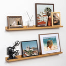 Fun Memories Picture Ledge Shelf, 36 Inch Floating Shelves Set of 2, Nursery Book Shelves for Toys Storage, Kids Bookshelf Wall Mounted for Wall Decor Books Photo Frames, Oak by TinyTreasures Baby Boutique